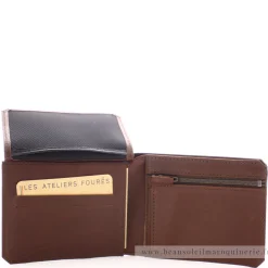 Les Ateliers Foures Portefeuille Ulysse Baroudeur rabat vers le haut*Homme Portefeuilles Homme
