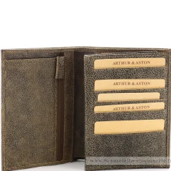 Arthur Aston Portefeuille vintage cuir destroy Cristiano*Homme Portefeuilles Homme