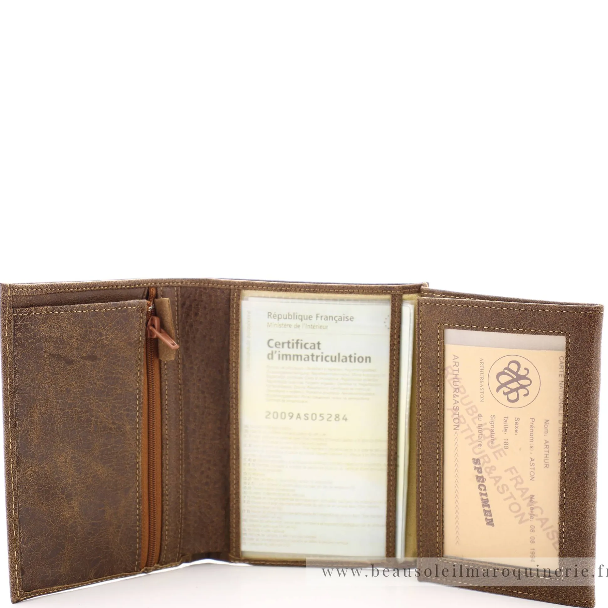 Arthur Aston Portefeuille vintage cuir destroy Cristiano*Homme Portefeuilles Homme