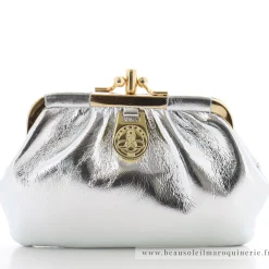 Pourchet Porte-monnaie bourse en cuir d'agneau*Femme Porte-Monnaie Femme