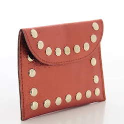 Marlon Firenze Porte-monnaie cuir metallise a clous*Femme Porte-Monnaie Femme