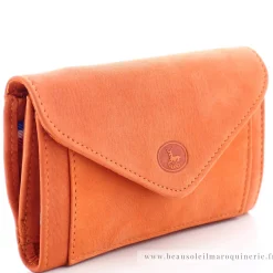 Frandi Porte-monnaie enveloppe en cuir Nubuck*Femme Porte-Monnaie Femme
