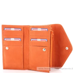 Frandi Porte-monnaie enveloppe en cuir Nubuck*Femme Porte-Monnaie Femme