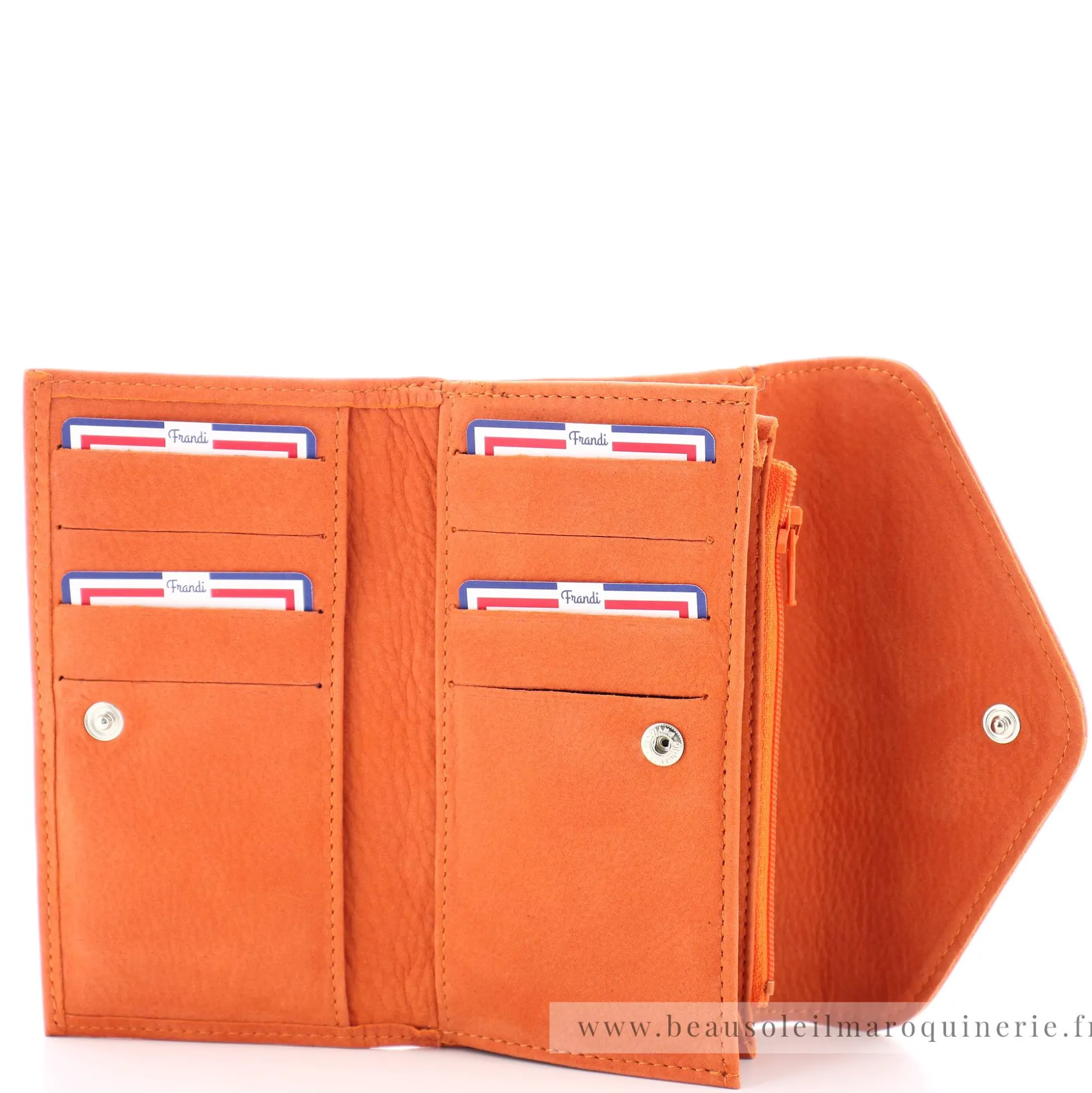 Frandi Porte-monnaie enveloppe en cuir Nubuck*Femme Porte-Monnaie Femme