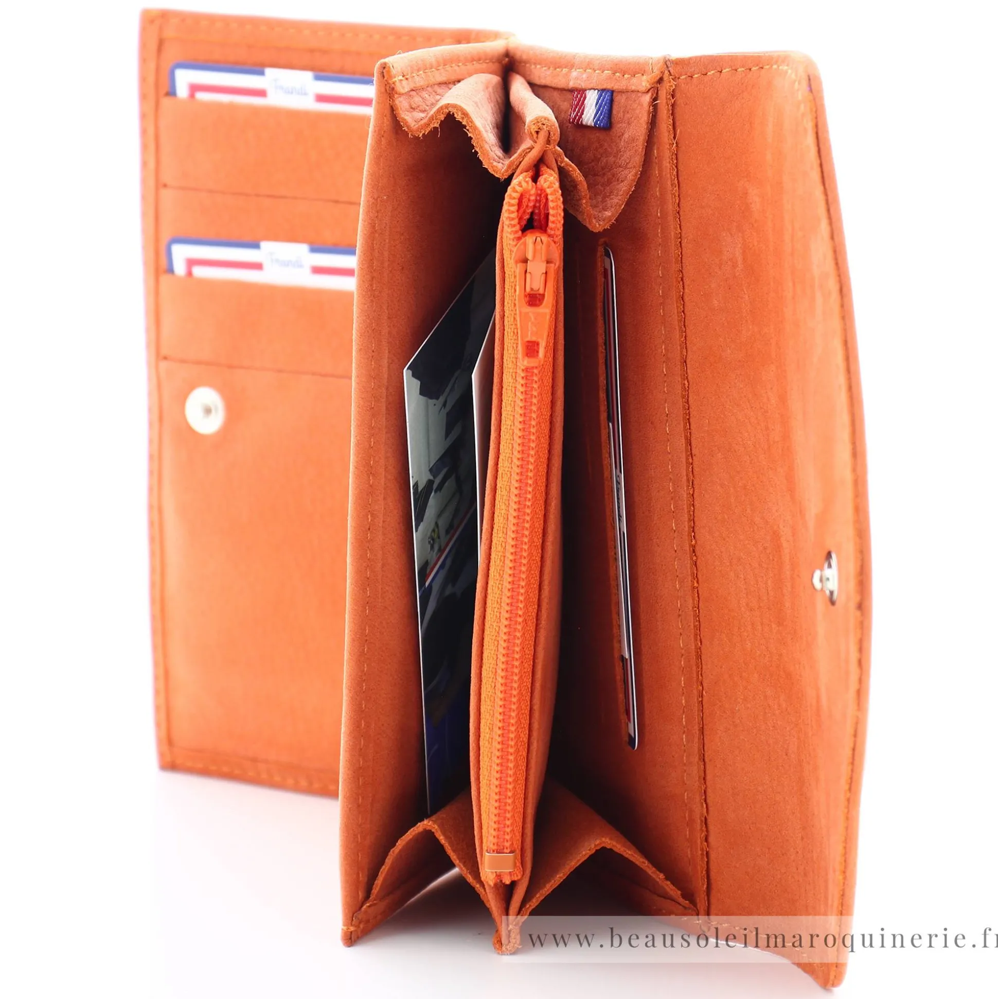 Frandi Porte-monnaie enveloppe en cuir Nubuck*Femme Porte-Monnaie Femme