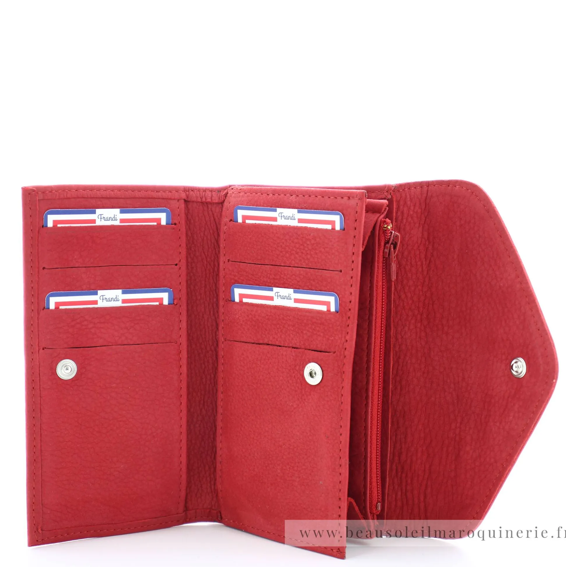 Frandi Porte-monnaie enveloppe en cuir Nubuck*Femme Porte-Monnaie Femme