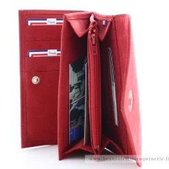 Frandi Porte-monnaie enveloppe en cuir Nubuck*Femme Porte-Monnaie Femme