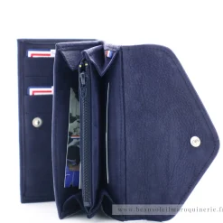 Frandi Porte-monnaie enveloppe en cuir Nubuck*Femme Porte-Monnaie Femme