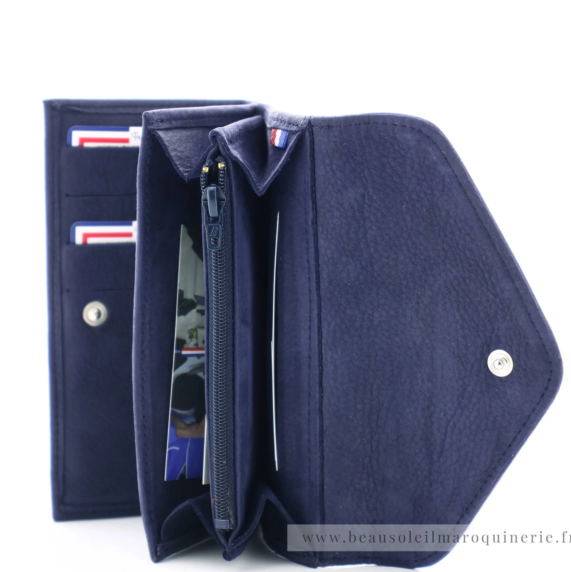 Frandi Porte-monnaie enveloppe en cuir Nubuck*Femme Porte-Monnaie Femme