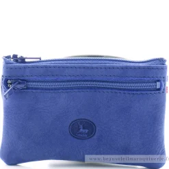 Frandi Porte-monnaie plat en cuir Nubuck zippe*Femme Portefeuilles Femme|Porte-Monnaie Femme
