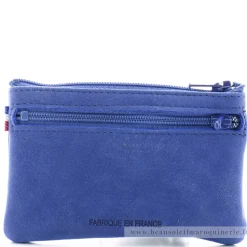 Frandi Porte-monnaie plat en cuir Nubuck zippe*Femme Portefeuilles Femme|Porte-Monnaie Femme