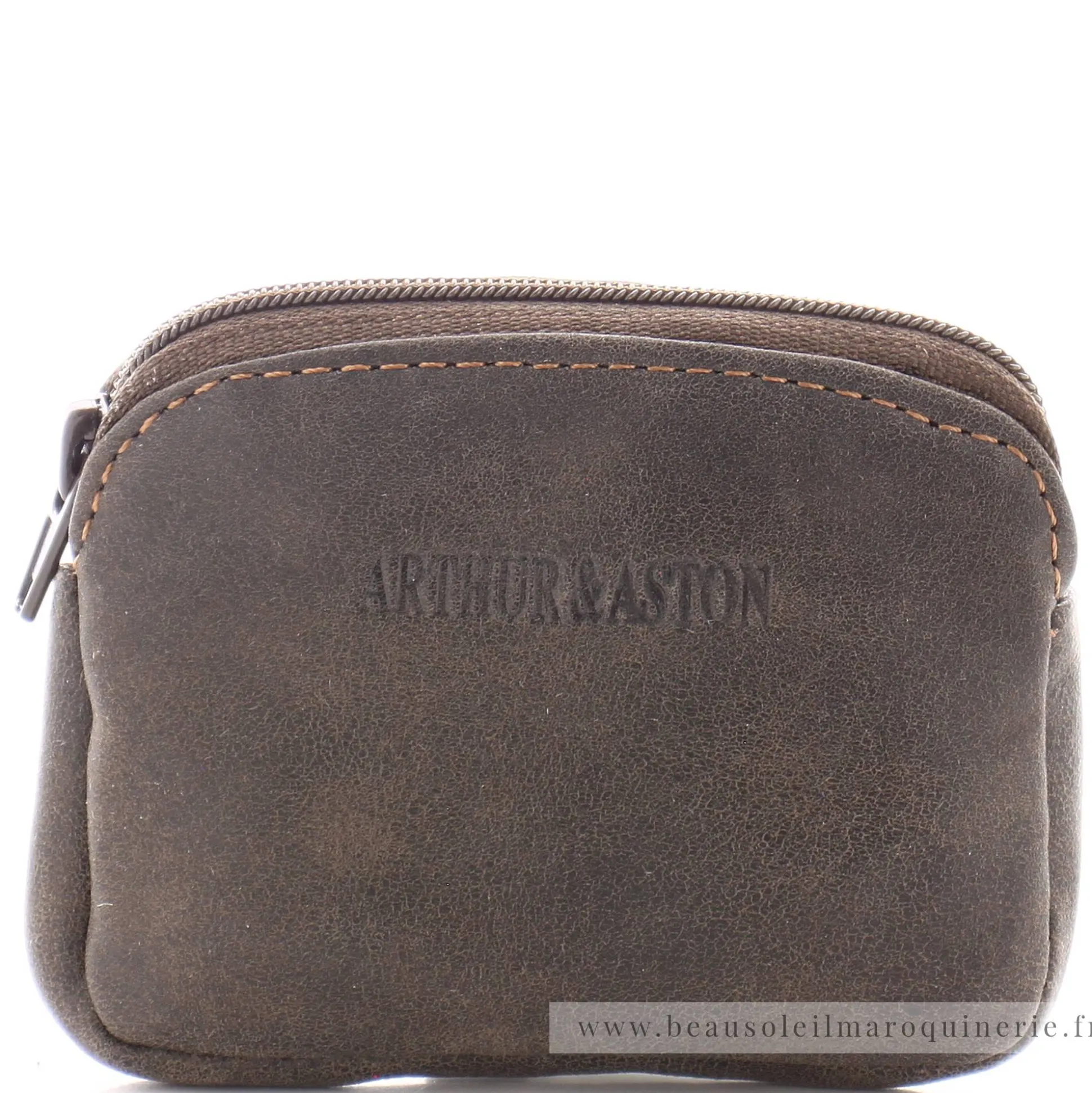 Arthur Aston Porte-monnaie zippe cuir vieilli Diego*Homme Porte-Monnaie Homme