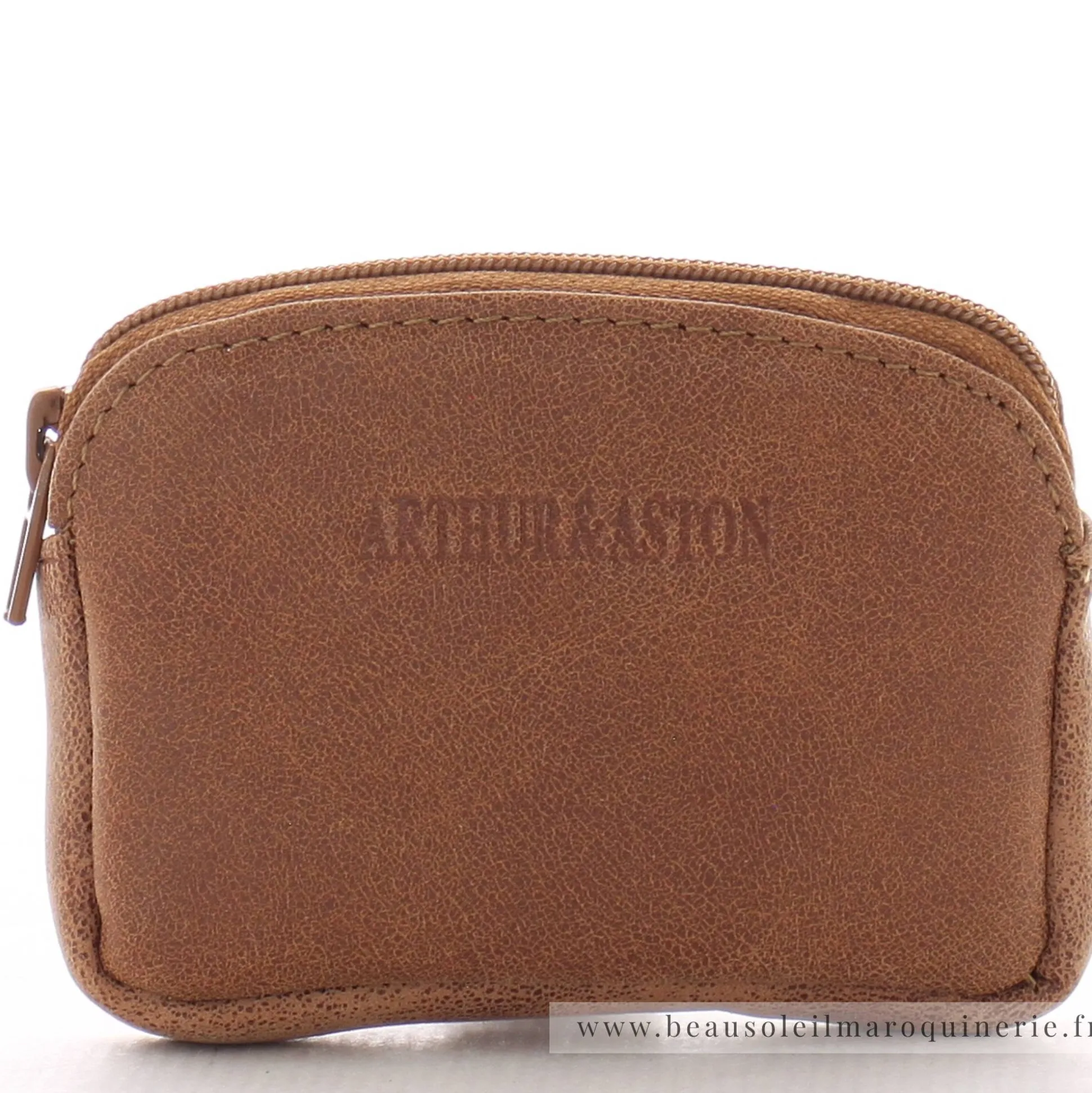 Arthur Aston Porte-monnaie zippe cuir vieilli Diego*Homme Porte-Monnaie Homme