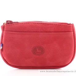 Frandi Porte-monnaie zippe en cuir Nubuck avec logo*Femme Porte-Monnaie Femme