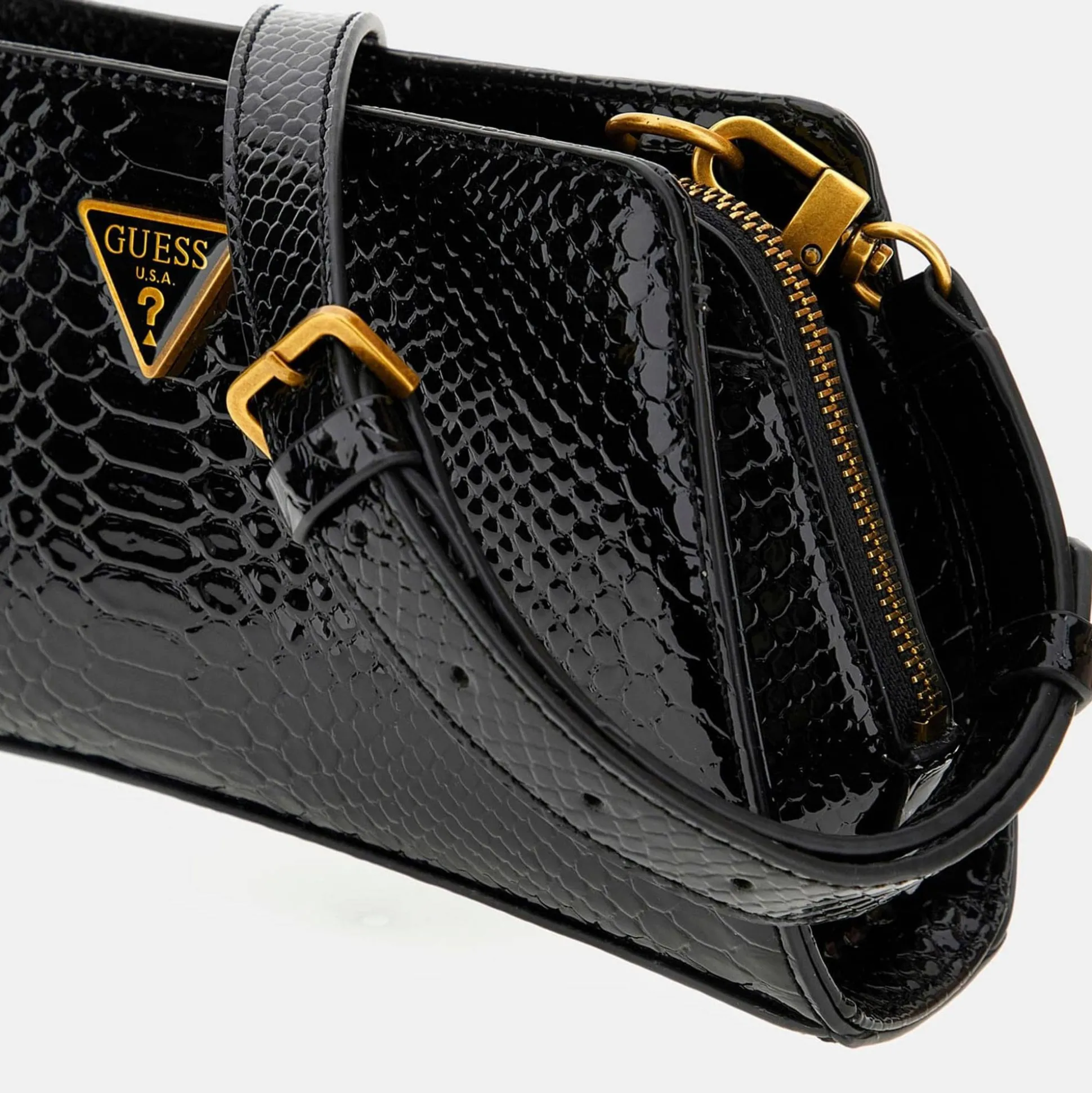 Guess Sac a bandouliere imprime python Georgina*Femme Sacs Bandoulière