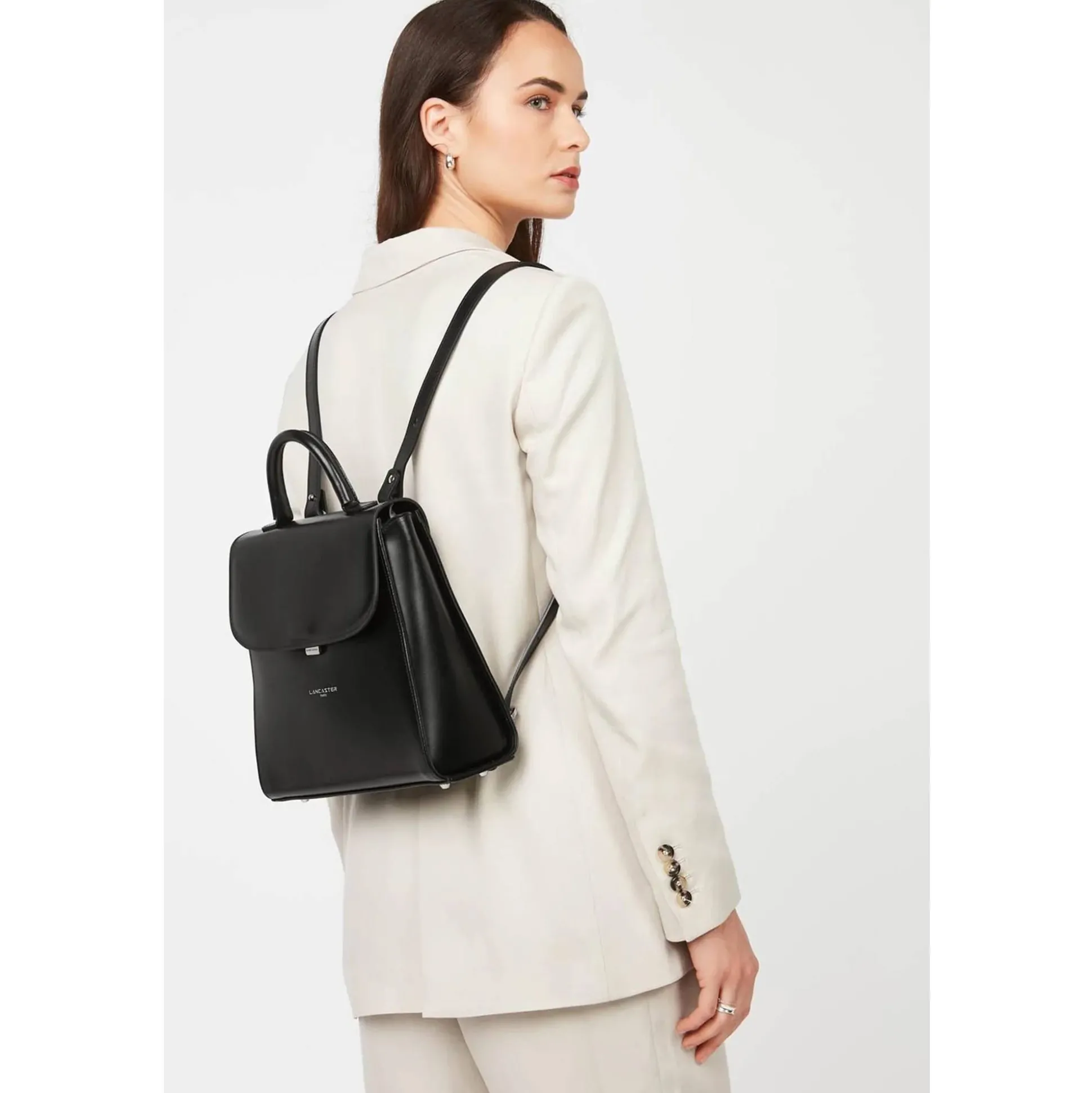 Lancaster Sac a dos a rabat avec fermoir Suave Even*Femme Sacs À Dos Femme