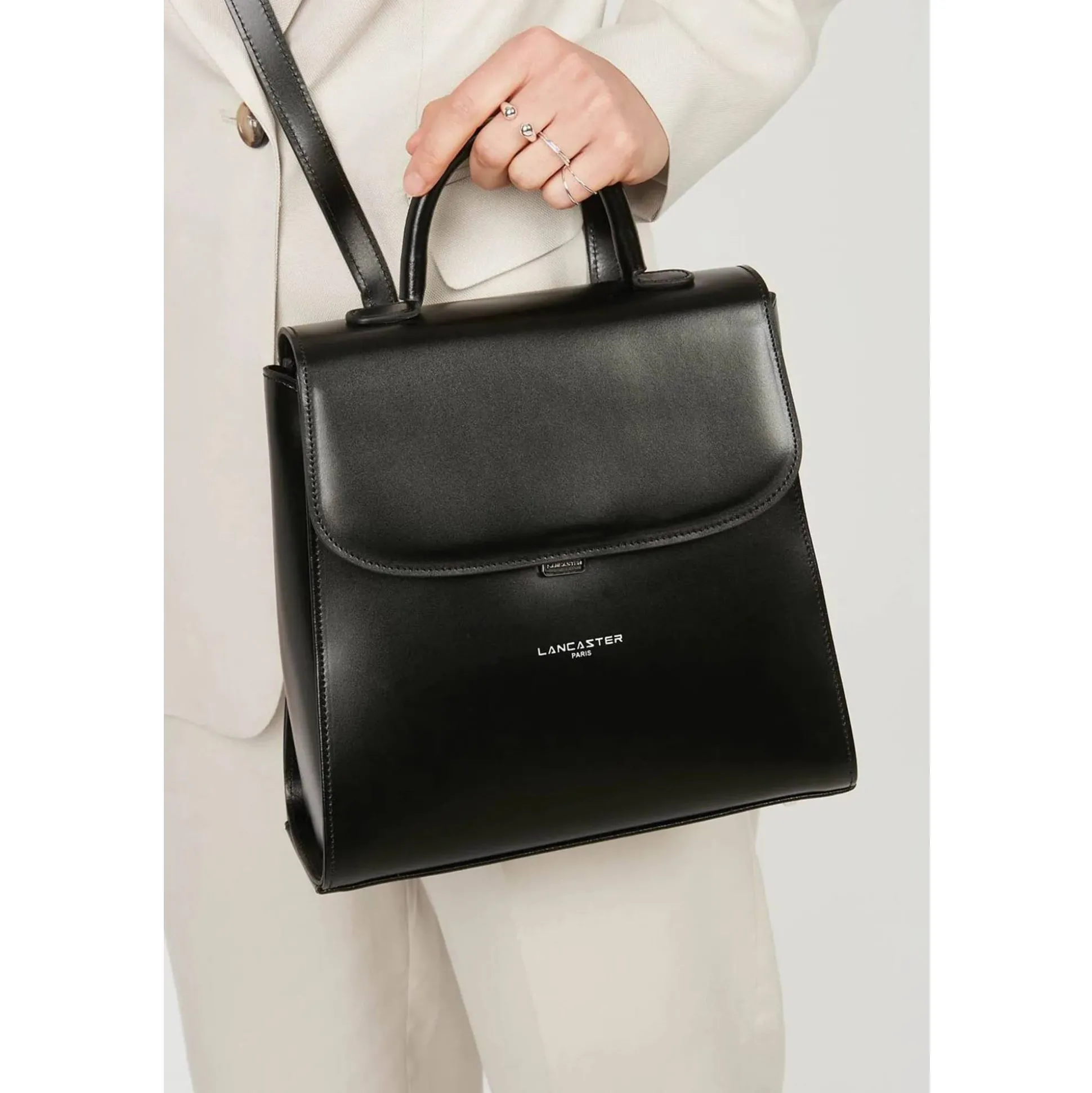 Lancaster Sac a dos a rabat avec fermoir Suave Even*Femme Sacs À Dos Femme