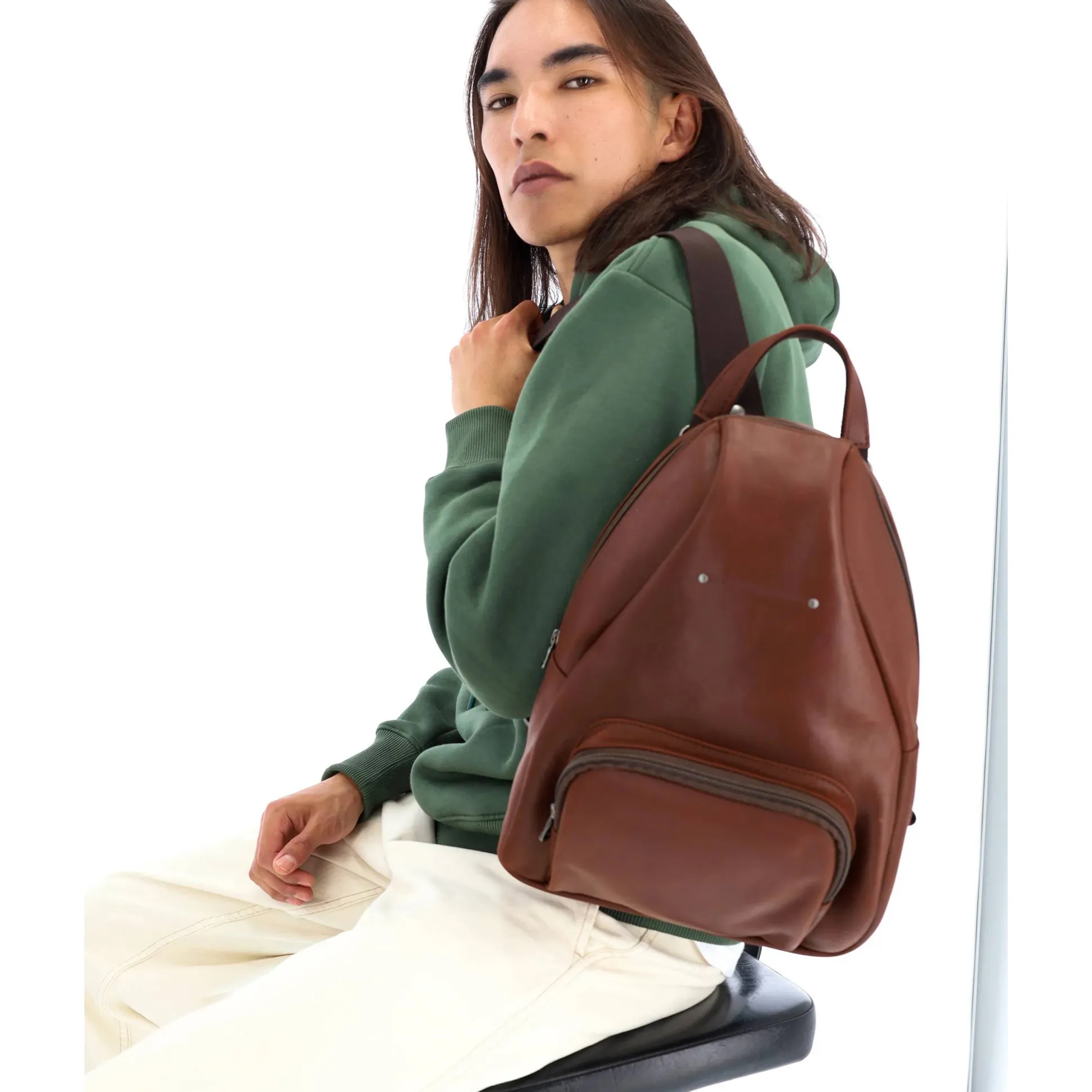 Les Ateliers Foures Sac a dos cuir Eole Baroudeur*Homme Sacs À Dos
