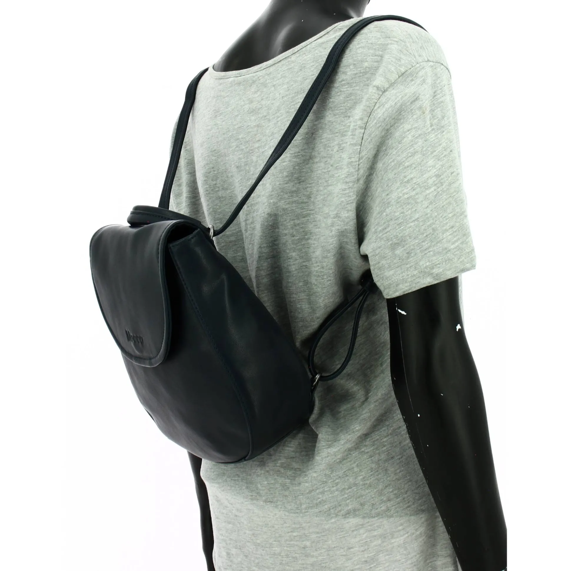 Mocca Sac a dos femme Cristina cuir a rabat*Femme Sacs À Dos Femme