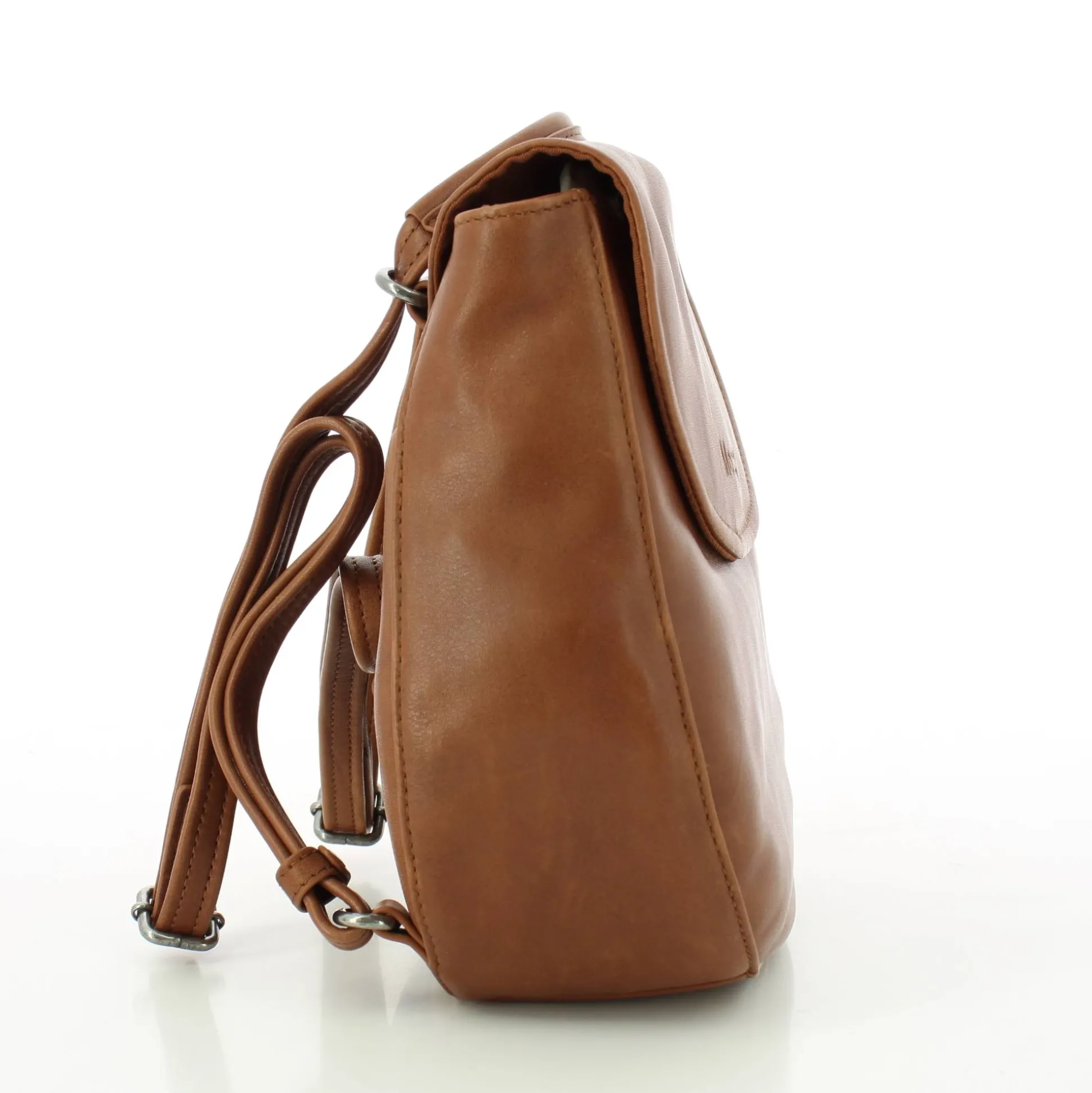 Mocca Sac a dos femme Cristina cuir a rabat*Femme Sacs À Dos Femme