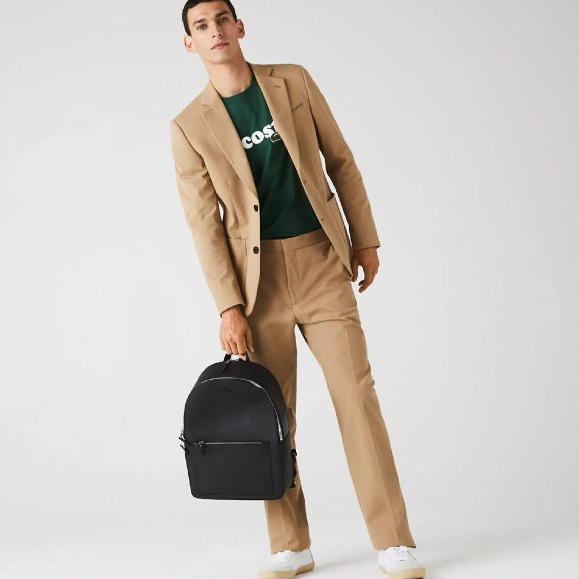 Lacoste Sac a dos ordinateur Chantaco cuir pique*Homme Sacs À Dos
