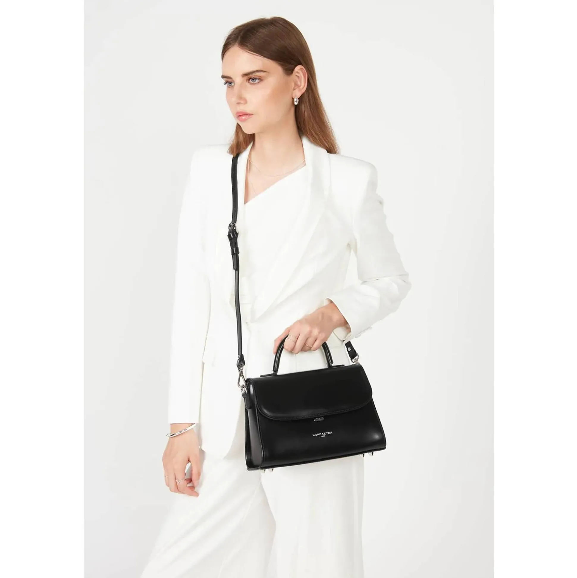Lancaster Sac a main a rabat avec fermoir Suave Even M - Fabrique en France*Femme Sacs À Main