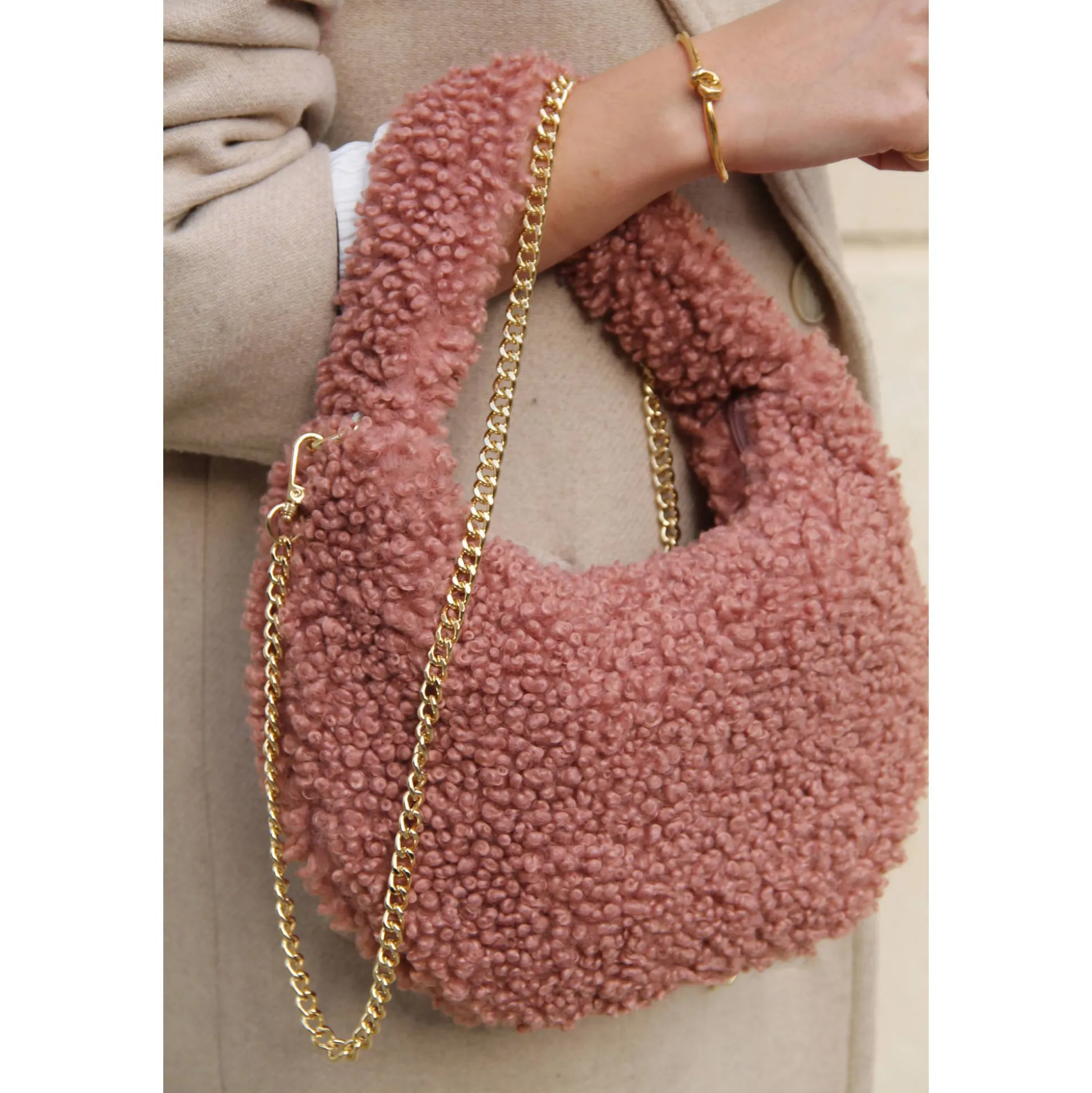 Marlon Firenze Sac a main teddy effet fourrure*Femme Sacs Bandoulière