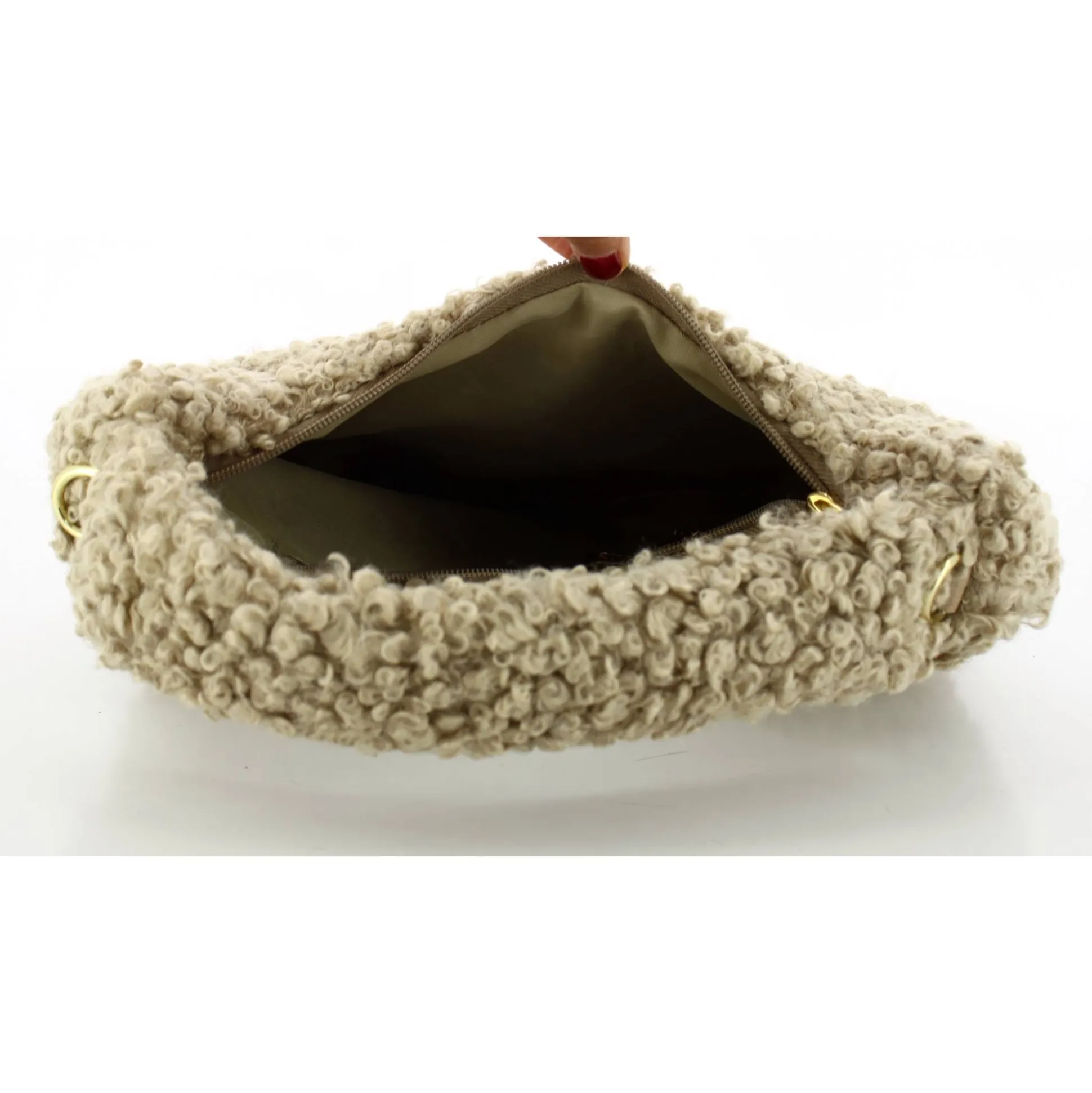 Marlon Firenze Sac a main teddy effet fourrure*Femme Sacs Bandoulière