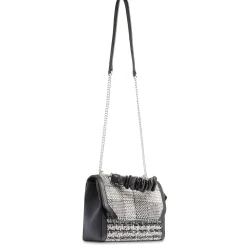 Lancel Sac a rabat Ninon M tweed tartan et cuir*Femme Sacs Bandoulière