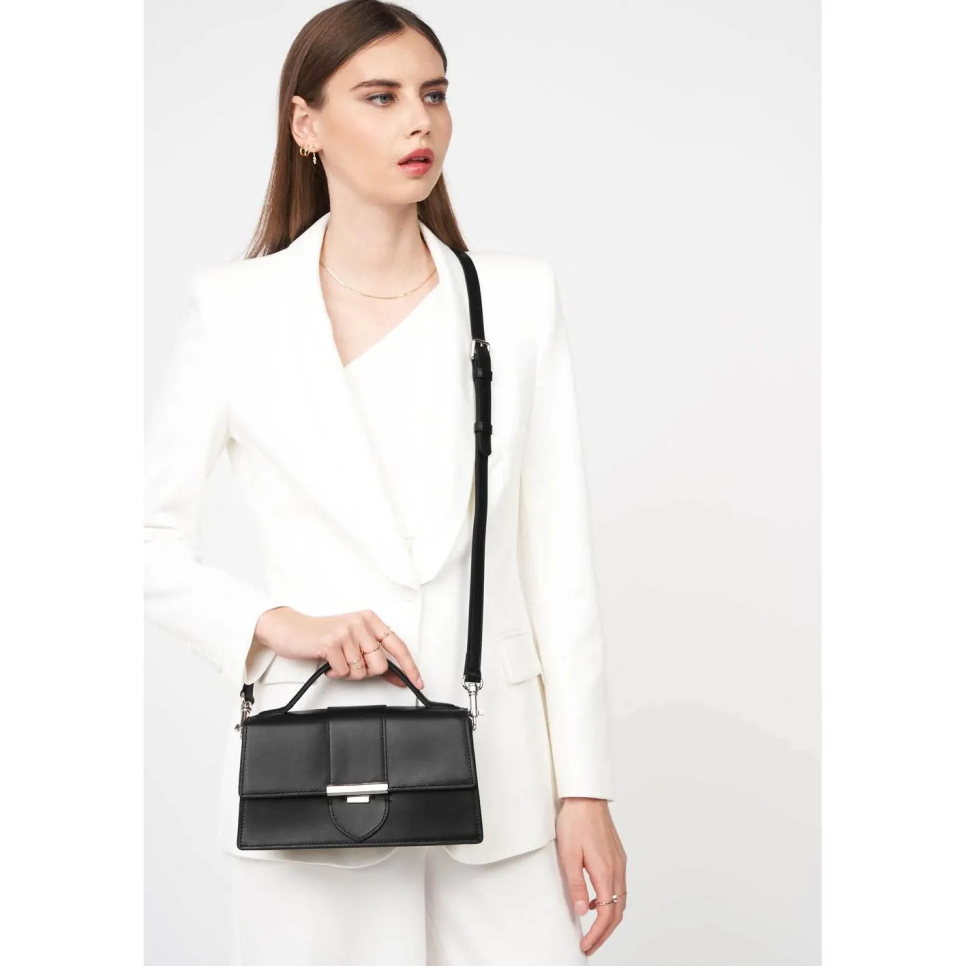 Lancaster Sac baguette a rabat fermoir Paris Ily*Femme Sacs Bandoulière