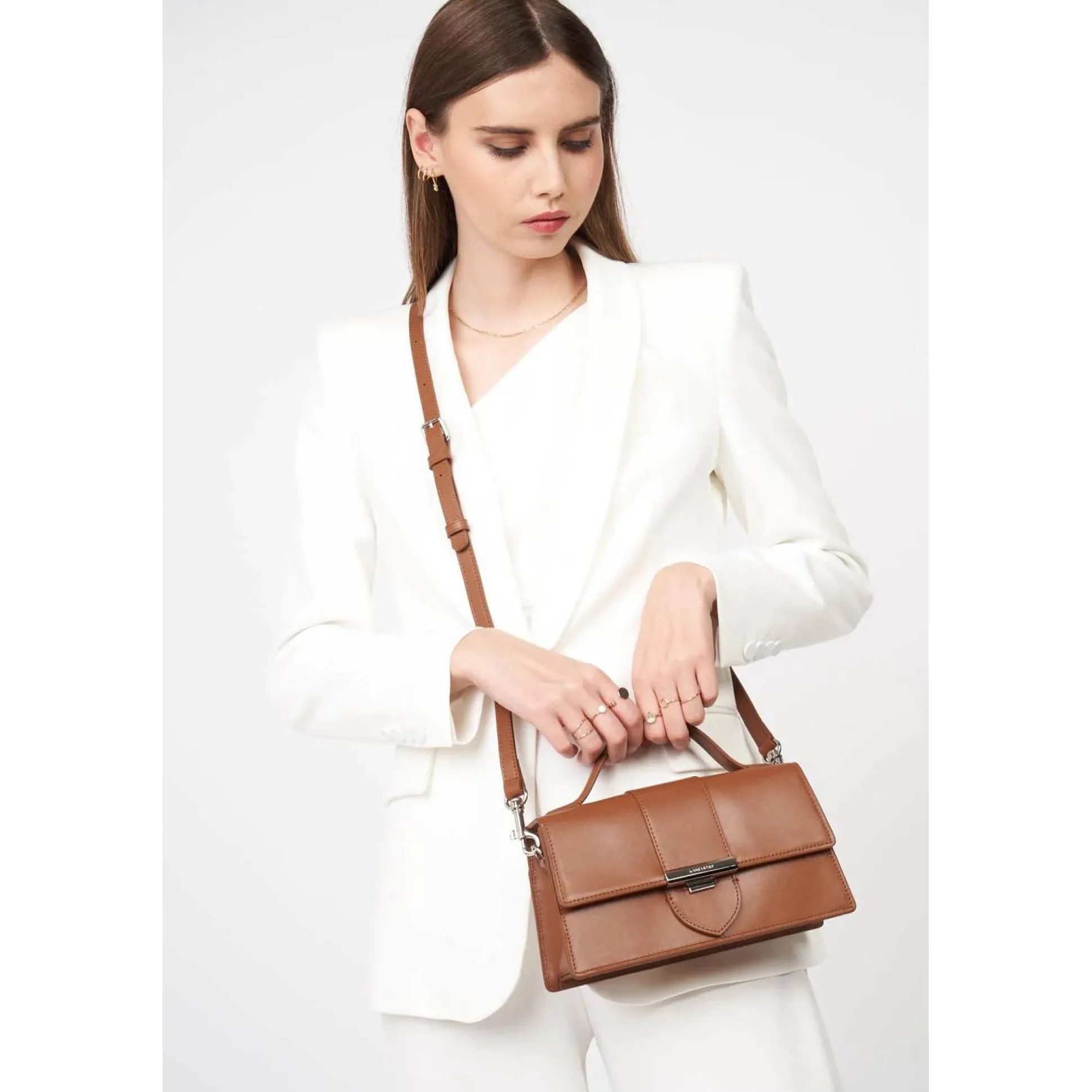 Lancaster Sac baguette a rabat fermoir Paris Ily*Femme Sacs Bandoulière