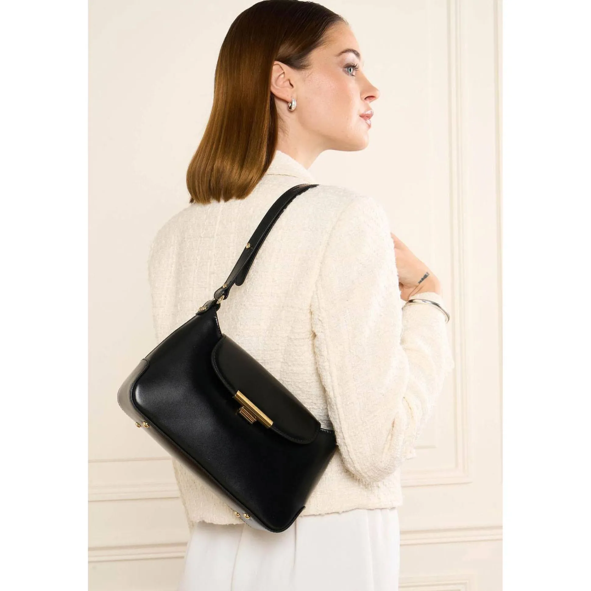 Lancaster Sac baguette a rabat Suave Evenly*Femme Sacs Porté Épaule