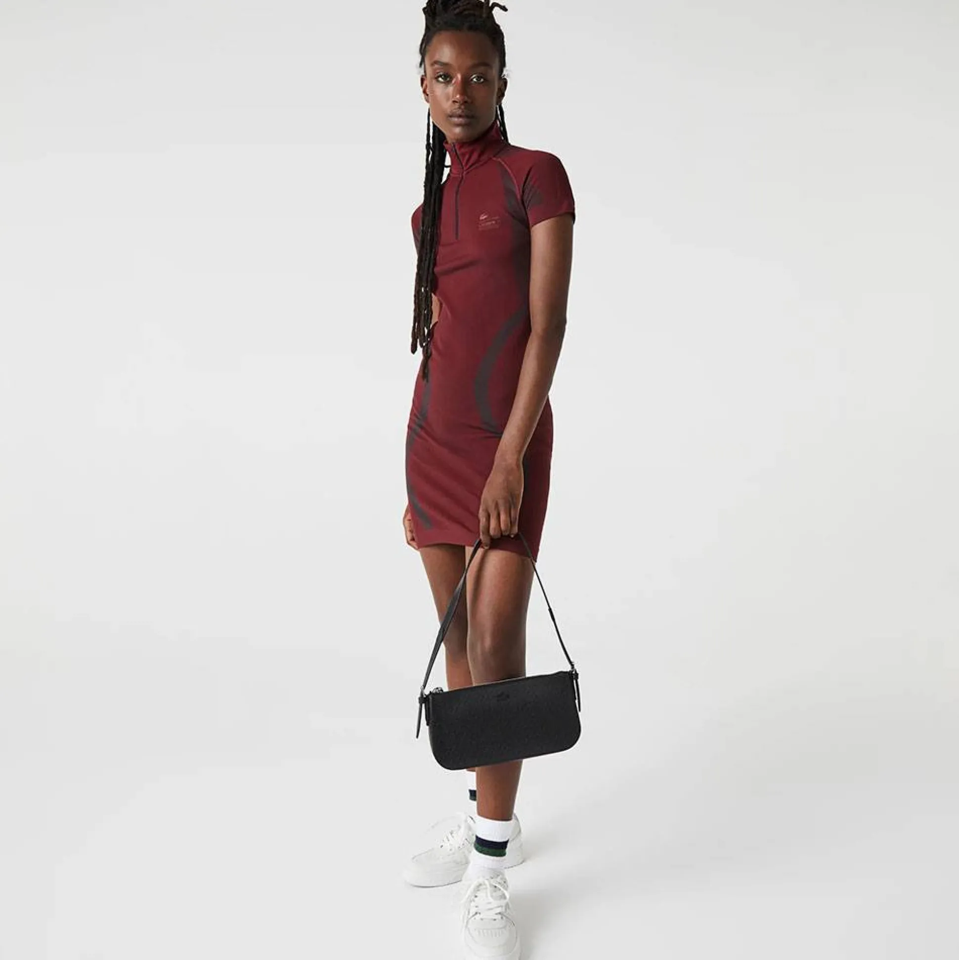Lacoste Sac baguette Chantaco en cuir*Femme Sacs Porté Épaule|Sacs Bandoulière