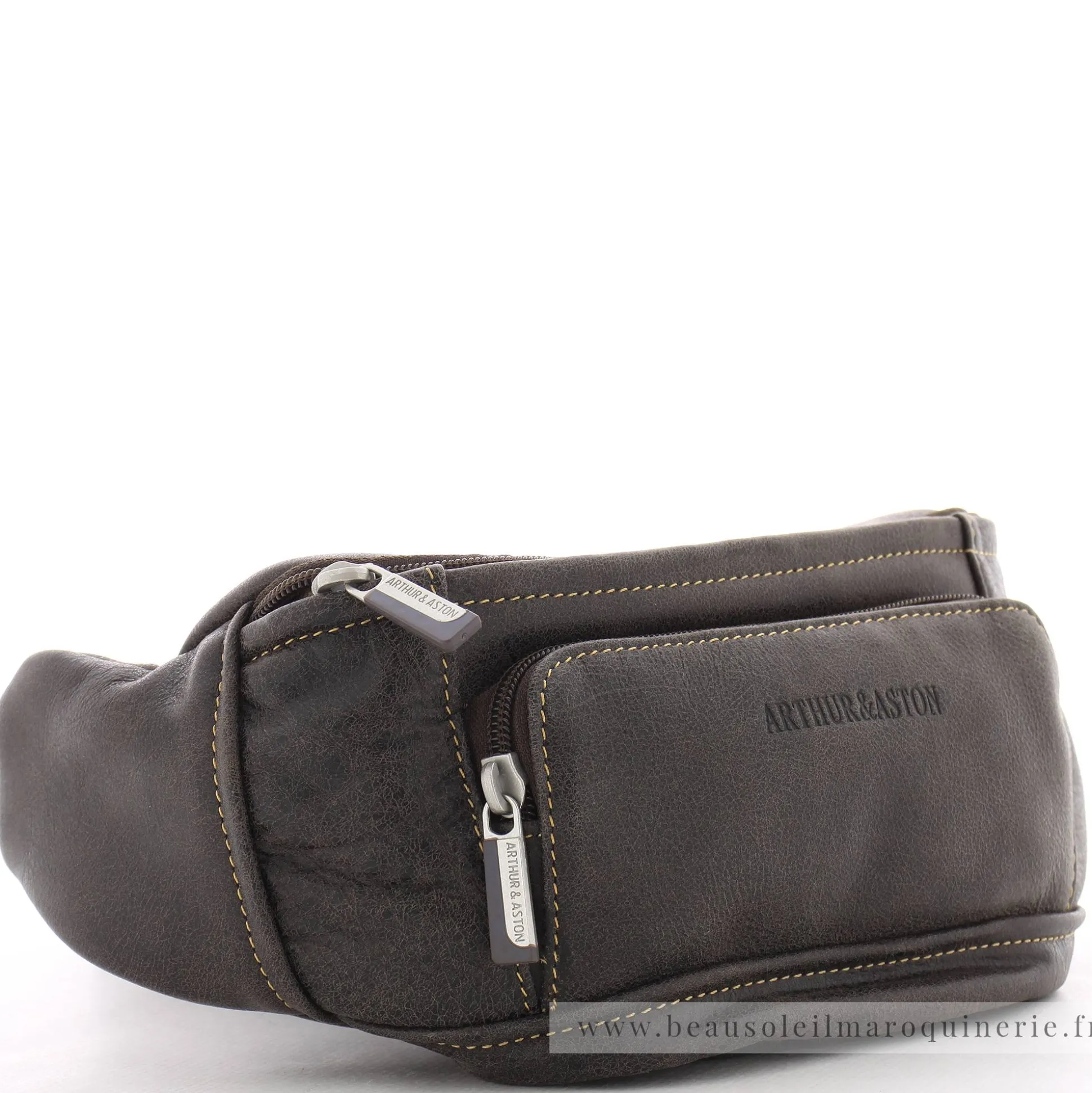 Arthur Aston Sac banane Cristiano en cuir destroy*Homme Sacs Banane