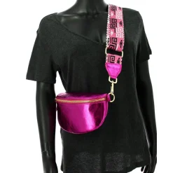 Marlon Firenze Sac banane en cuir metallise*Femme Sacs Banane Femme