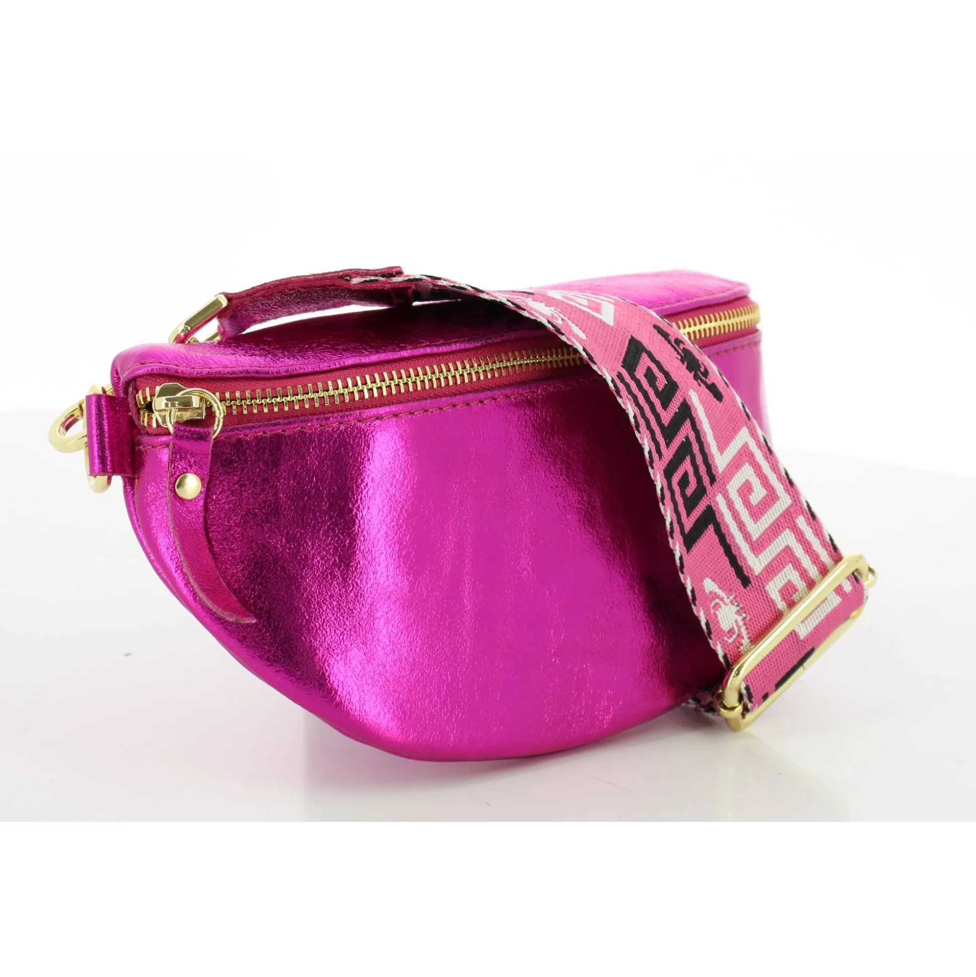 Marlon Firenze Sac banane en cuir metallise*Femme Sacs Banane Femme