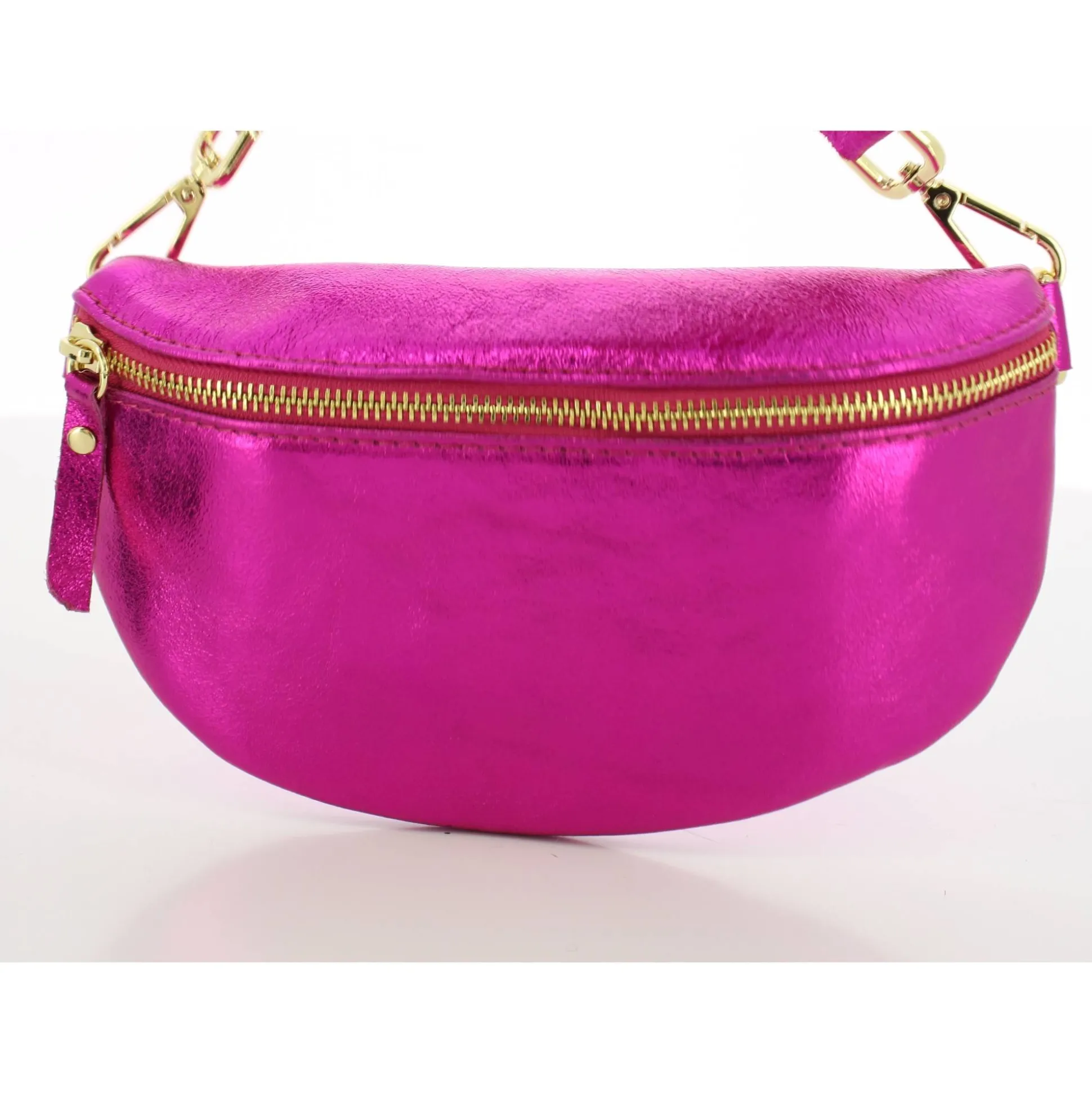 Marlon Firenze Sac banane en cuir metallise*Femme Sacs Banane Femme