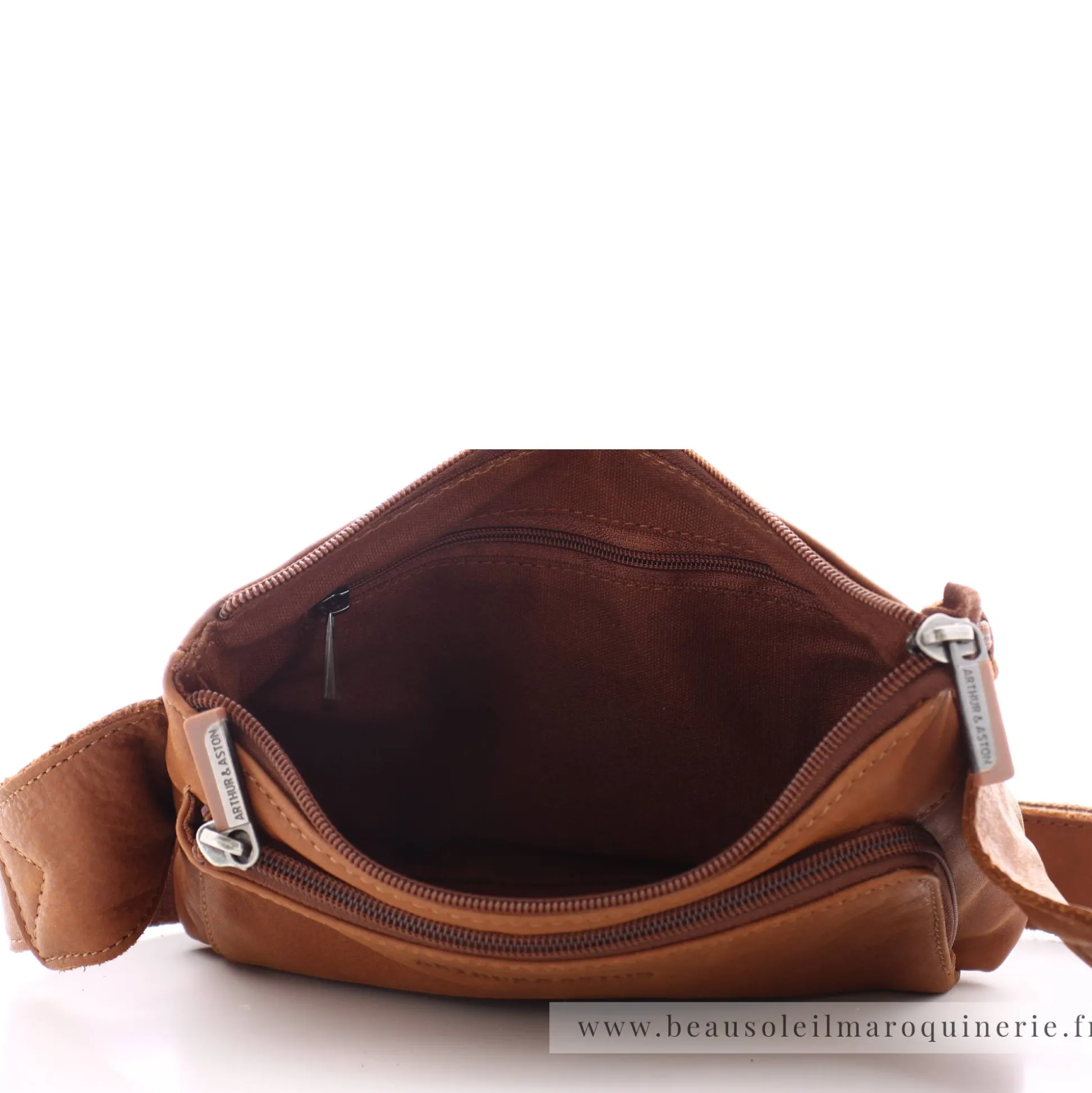 Arthur Aston Sac banane Oscar zippe en cuir*Homme Sacs Banane