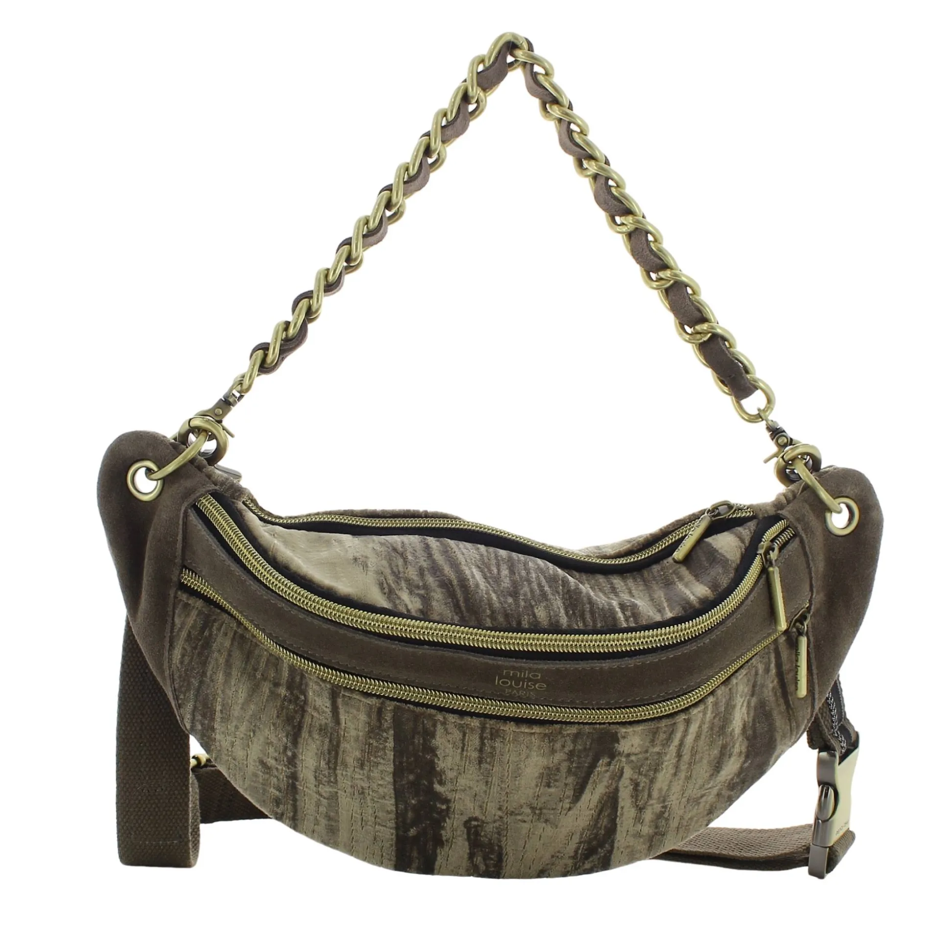 Mila Louise Sac banane Petra taille M VFR velours*Femme Sacs Banane Femme