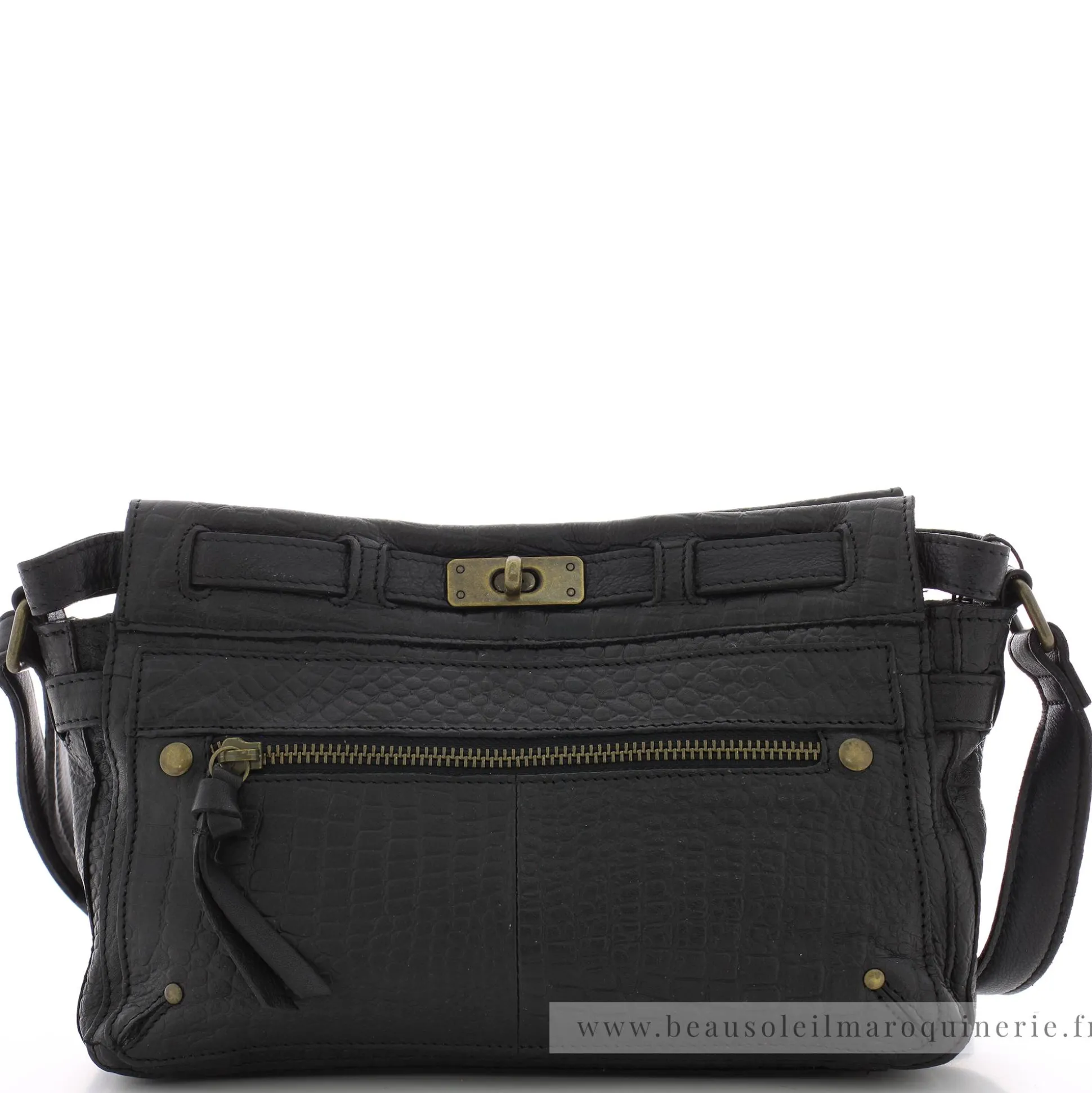 Pieces Sac bandouliere a fermoir Noelle facon croco*Femme Sacs Bandoulière