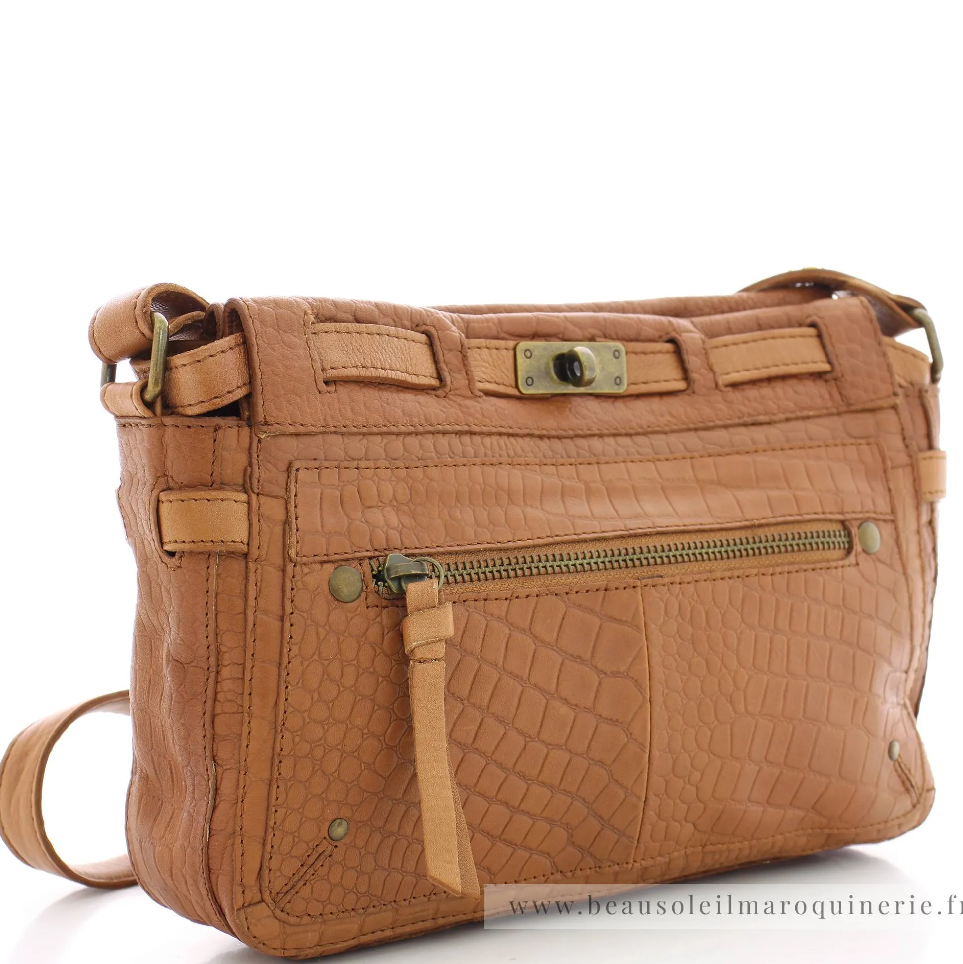 Pieces Sac bandouliere a fermoir Noelle facon croco*Femme Sacs Bandoulière