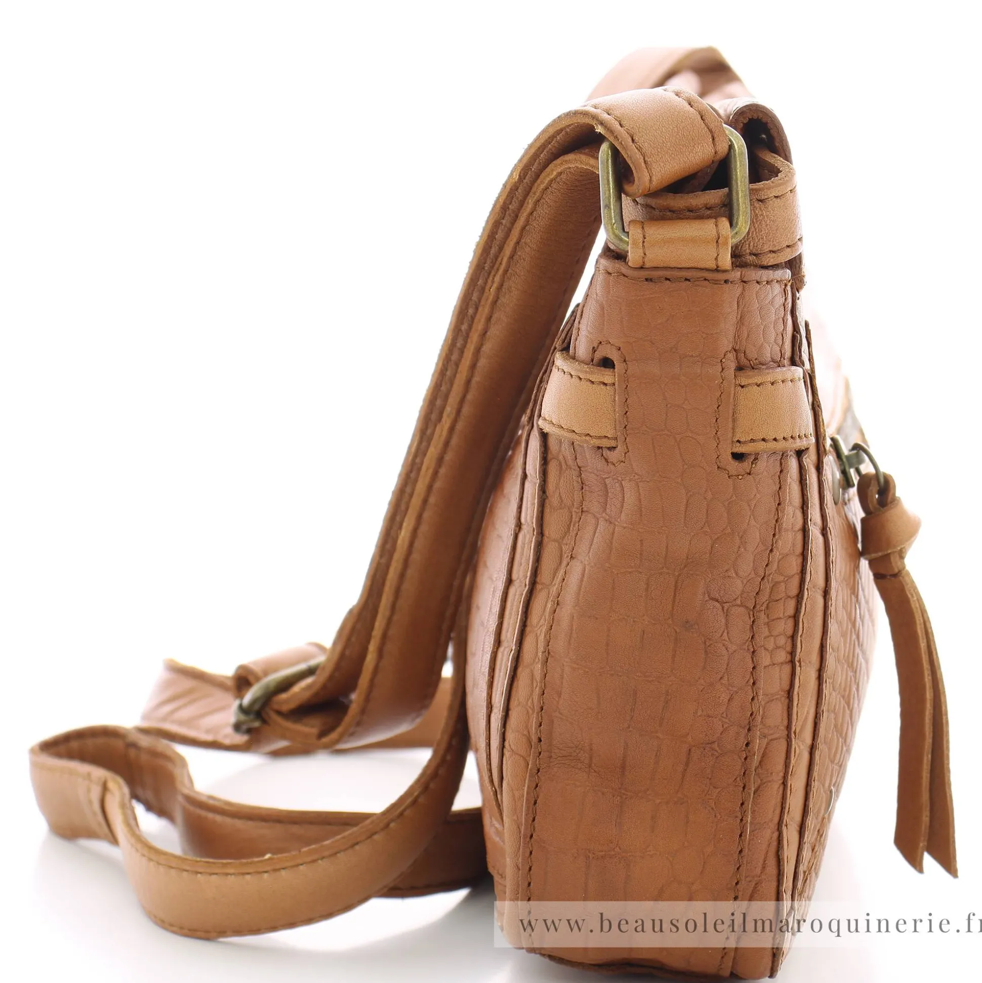 Pieces Sac bandouliere a fermoir Noelle facon croco*Femme Sacs Bandoulière