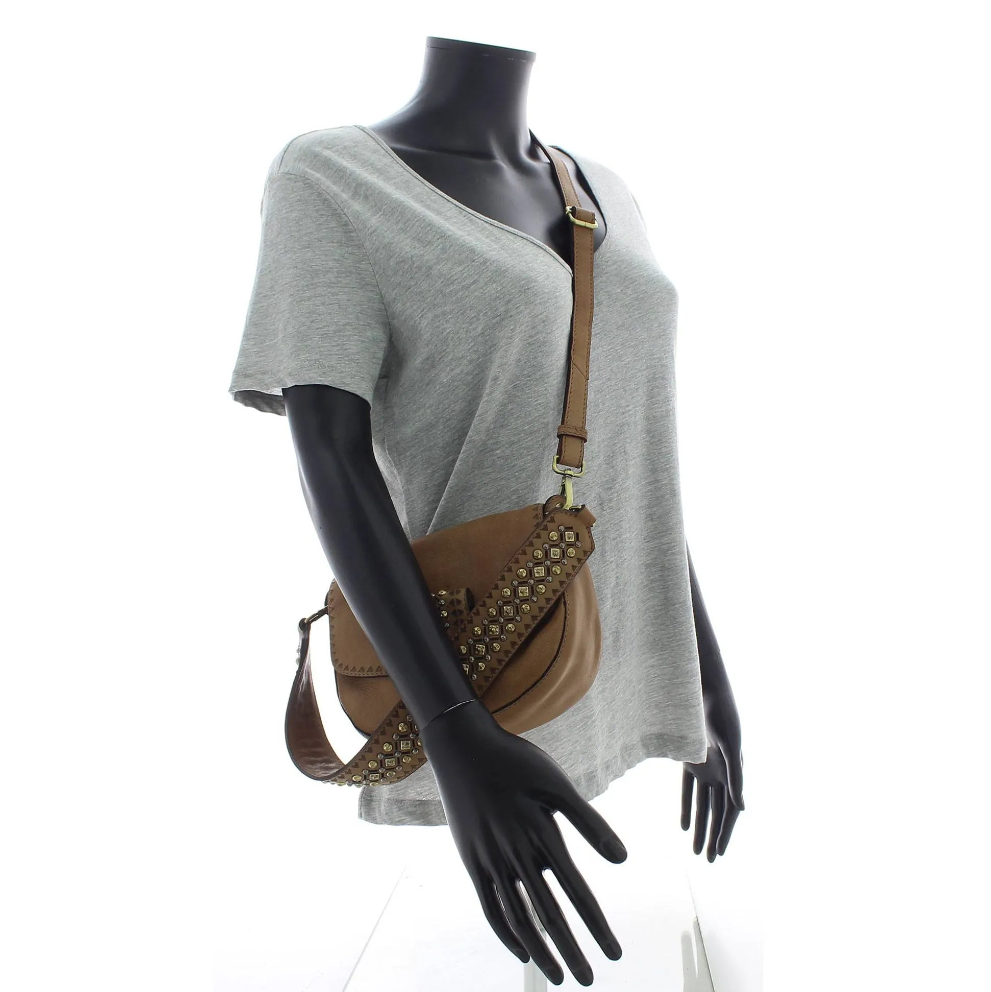 Biba Sac bandouliere a rabat Cody en cuir cloute*Femme Sacs Bandoulière