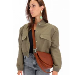 Les Ateliers Foures Sac bandouliere a rabat Compact en cuir*Femme Sacs Porté Épaule