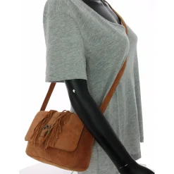 Pieces Sac bandouliere Anis cuir facon nubuck*Femme Sacs Bandoulière