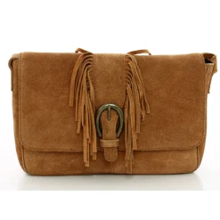 Pieces Sac bandouliere Anis cuir facon nubuck*Femme Sacs Bandoulière