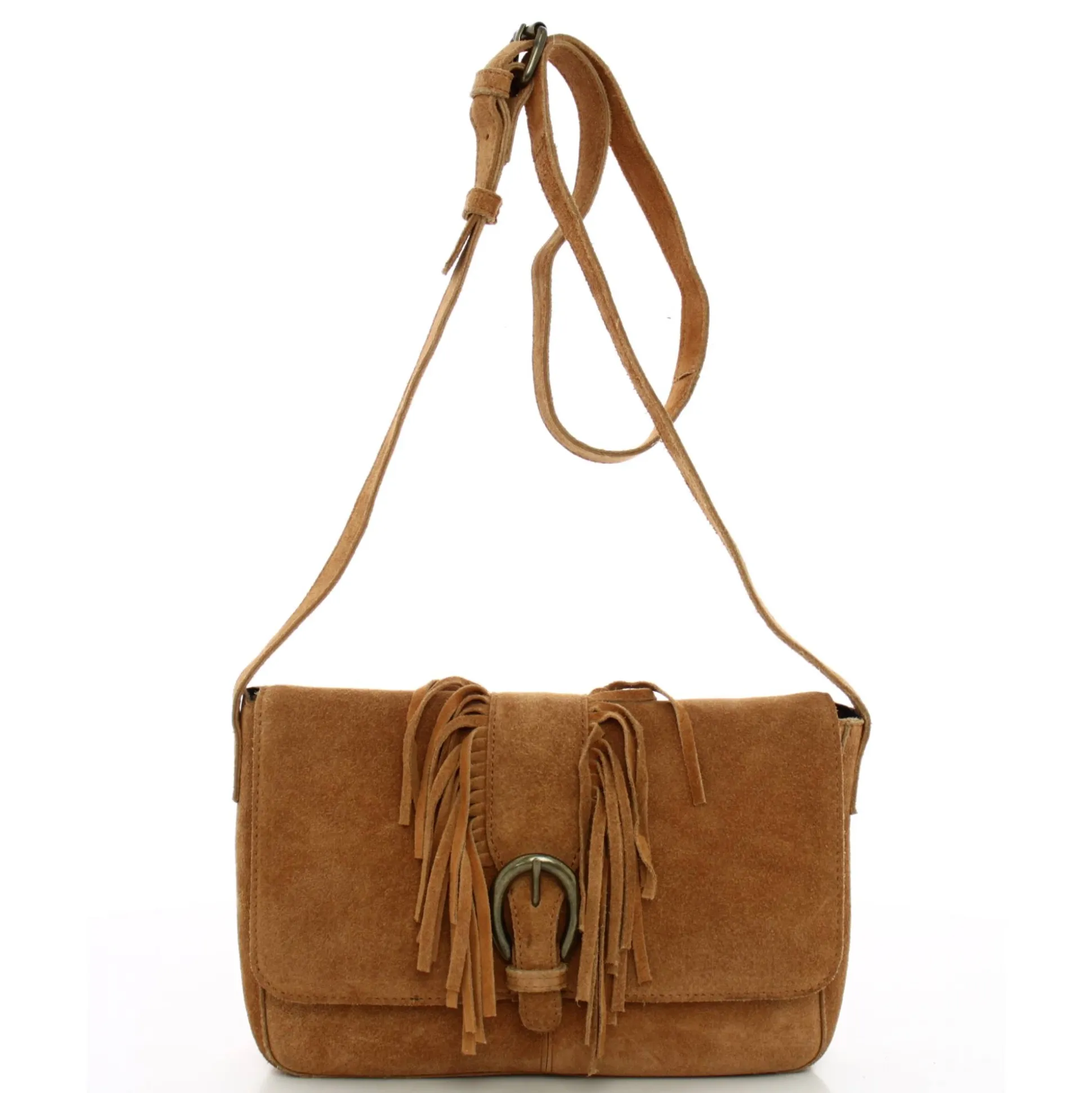 Pieces Sac bandouliere Anis cuir facon nubuck*Femme Sacs Bandoulière