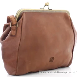 Biba Sac bandouliere Boston en cuir avec fermoir*Femme Sacs Bandoulière