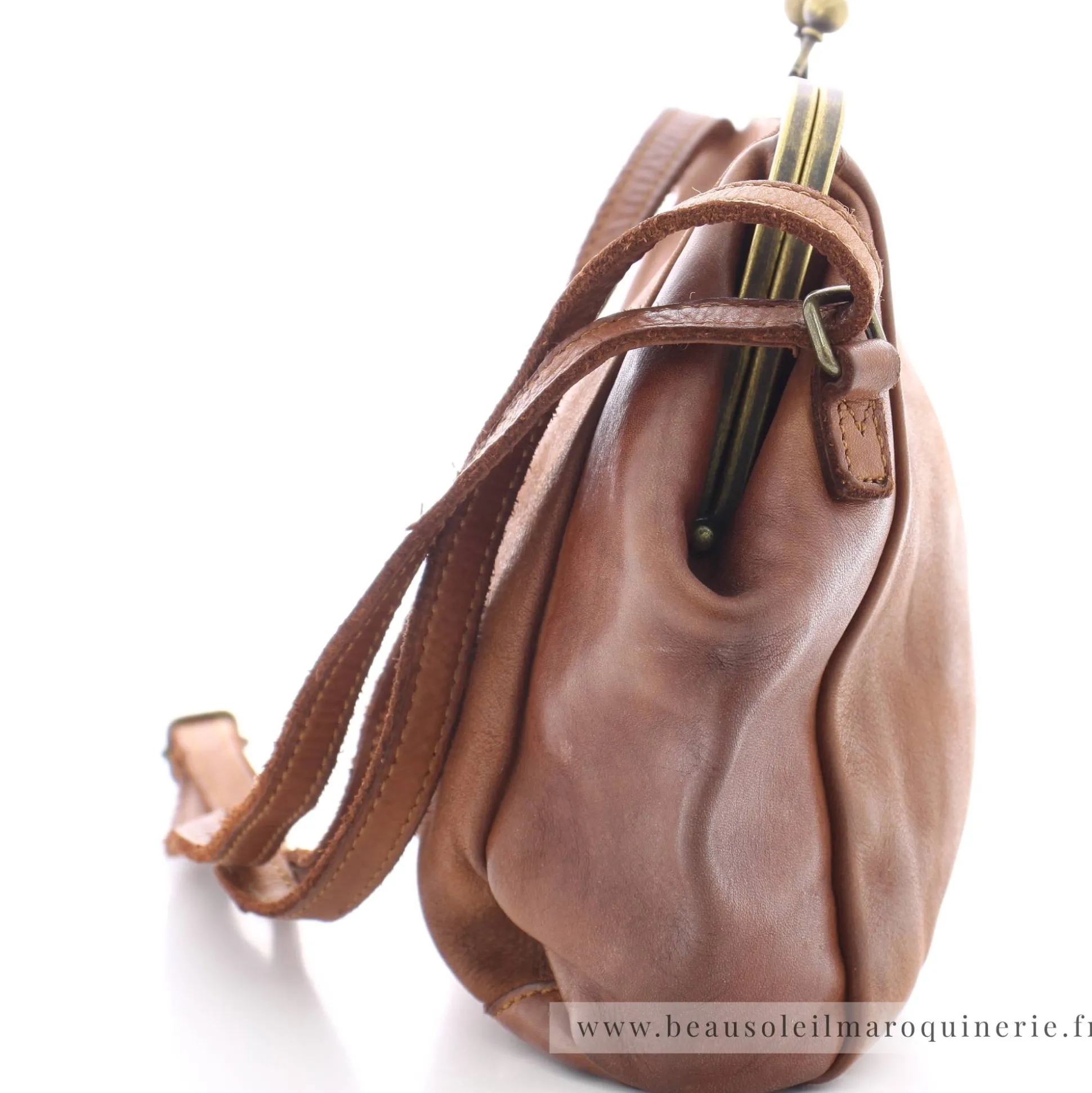 Biba Sac bandouliere Boston en cuir avec fermoir*Femme Sacs Bandoulière