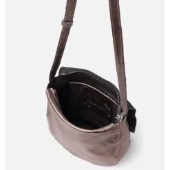 Biba Sac bandouliere Chester Smog cuir metallise*Femme Sacs Bandoulière